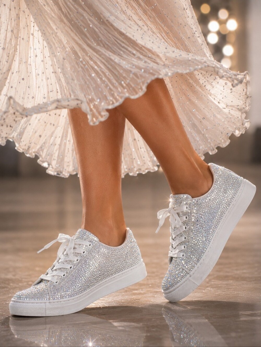Embellished Elevated Casual Low Tops Lace Up Streetwear Sneakers Maximilist Y2K